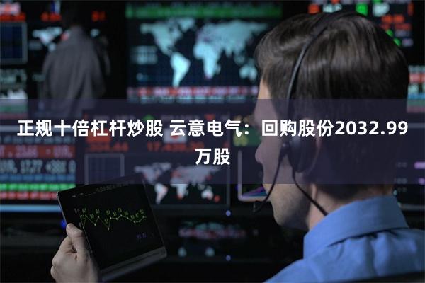 正规十倍杠杆炒股 云意电气：回购股份2032.99万股