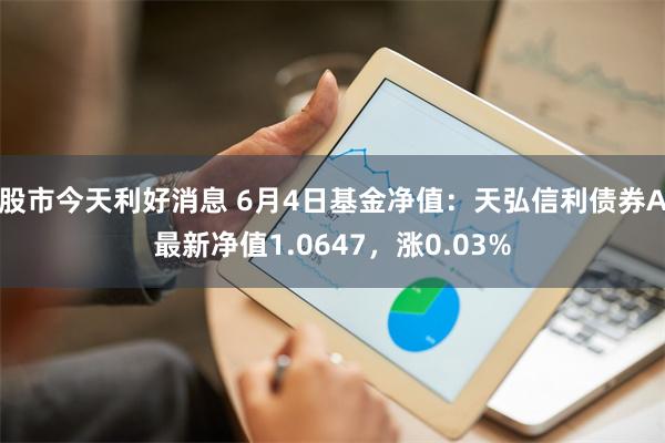 股市今天利好消息 6月4日基金净值：天弘信利债券A最新净值1.0647，涨0.03%