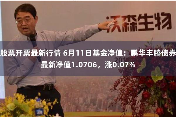 股票开票最新行情 6月11日基金净值：鹏华丰腾债券最新净值1.0706，涨0.07%