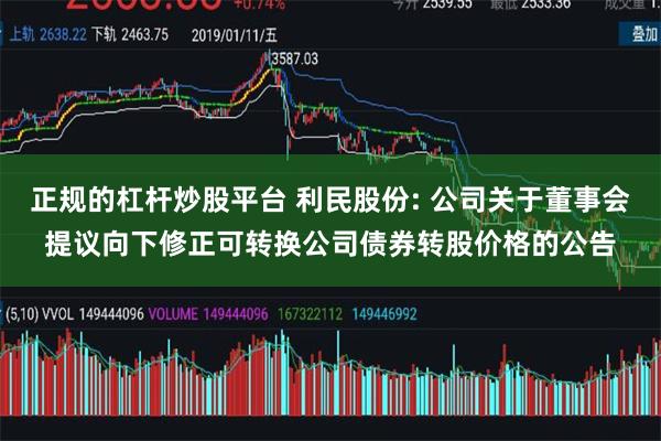 正规的杠杆炒股平台 利民股份: 公司关于董事会提议向下修正可转换公司债券转股价格的公告