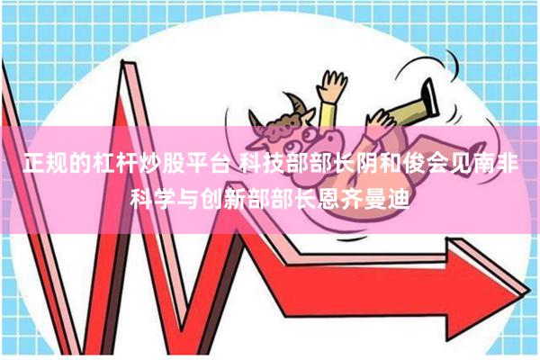 正规的杠杆炒股平台 科技部部长阴和俊会见南非科学与创新部部长恩齐曼迪