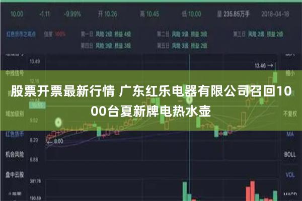 股票开票最新行情 广东红乐电器有限公司召回1000台夏新牌电热水壶