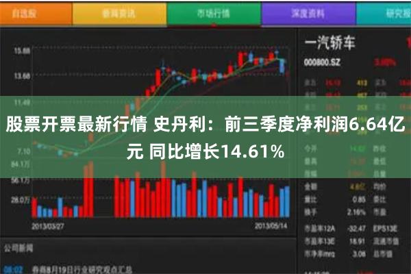 股票开票最新行情 史丹利：前三季度净利润6.64亿元 同比增长14.61%