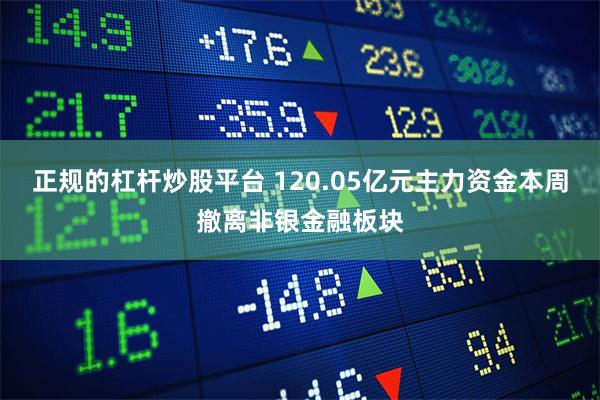 正规的杠杆炒股平台 120.05亿元主力资金本周撤离非银金融板块