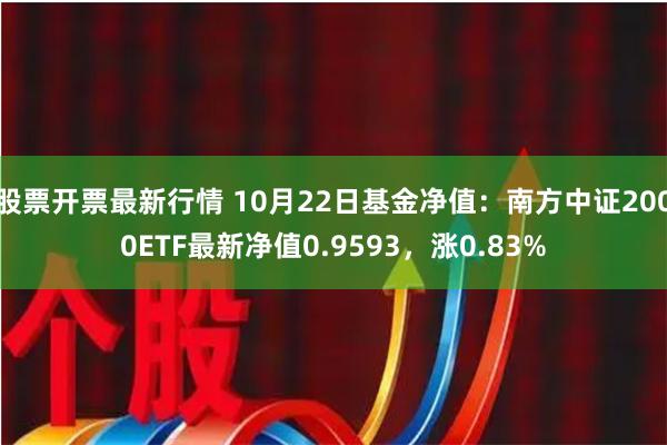 股票开票最新行情 10月22日基金净值：南方中证2000ETF最新净值0.9593，涨0.83%