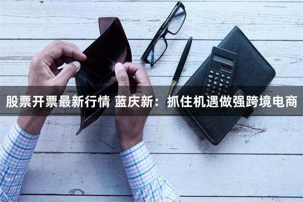 股票开票最新行情 蓝庆新：抓住机遇做强跨境电商