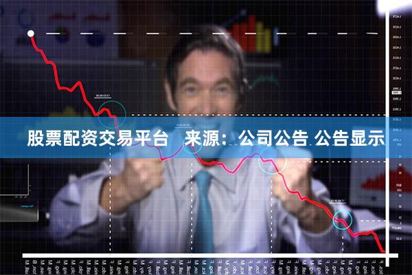 股票配资交易平台 来源:公司公告 公告显示